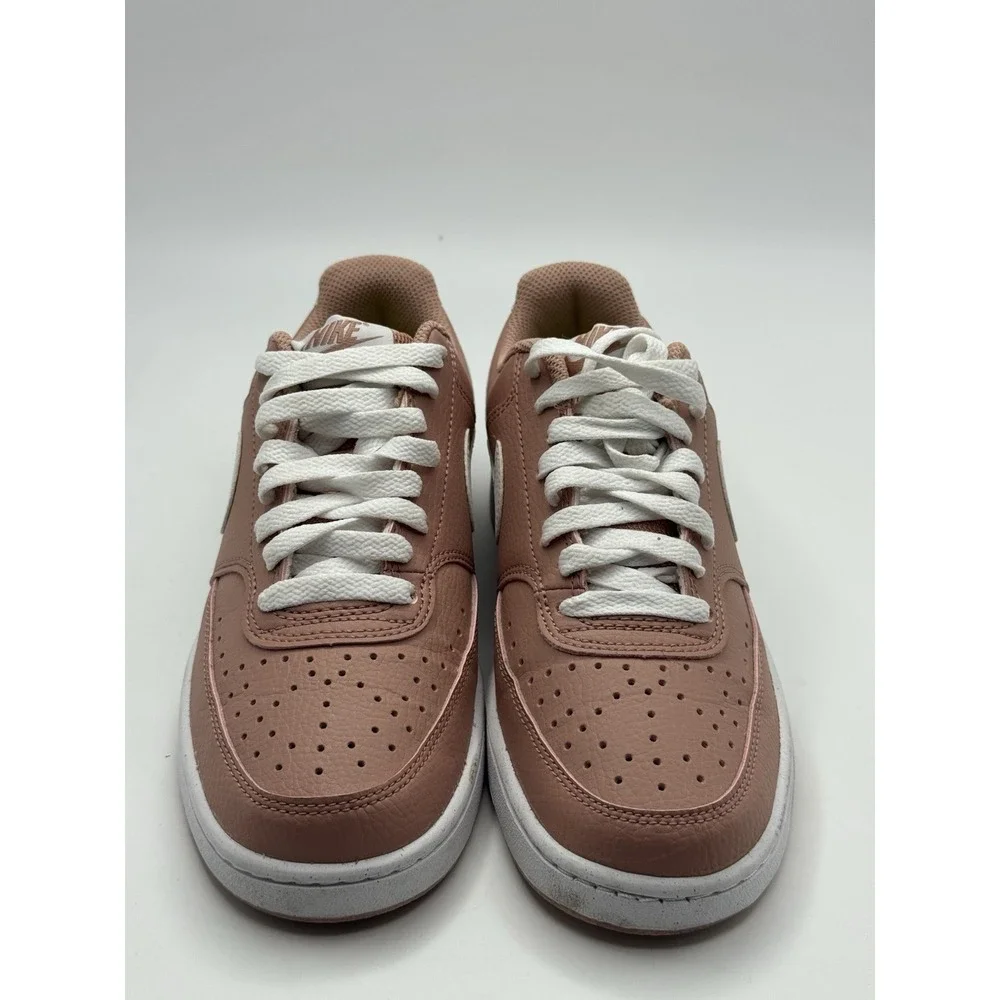Nike Women's Court Vision Lo Sneakers Size 7 DH3158 600 Pink Rose White Shoe